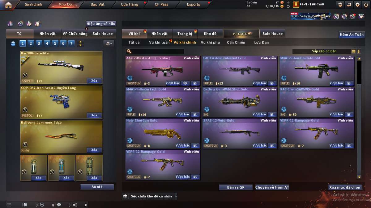 shop acc cf uy tin gia re